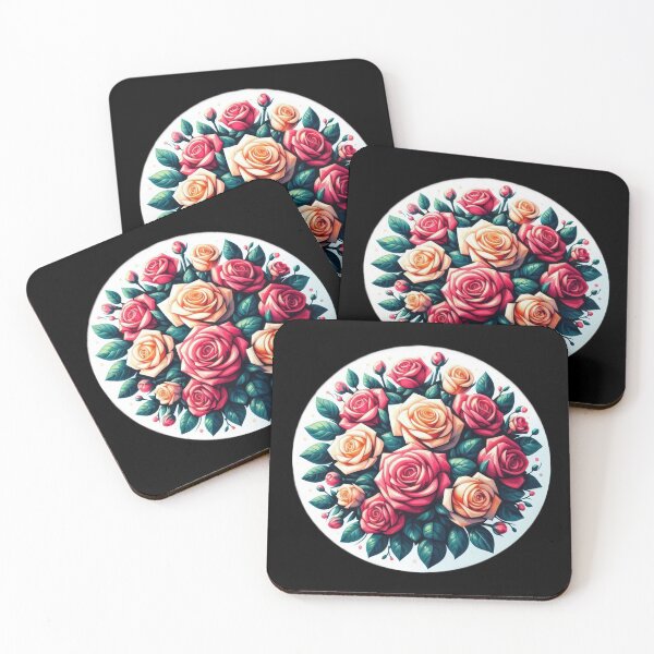 Item preview, Roses retro floral flowers designed and sold by Expressions-Sel.