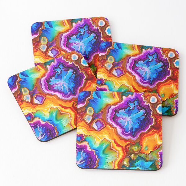 Item preview, Rainbow Geode Fantasy Pattern designed and sold by BirdsnStuff.