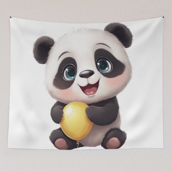 Item preview, Panda's Balloon Adventure designed and sold by kneilingprints.