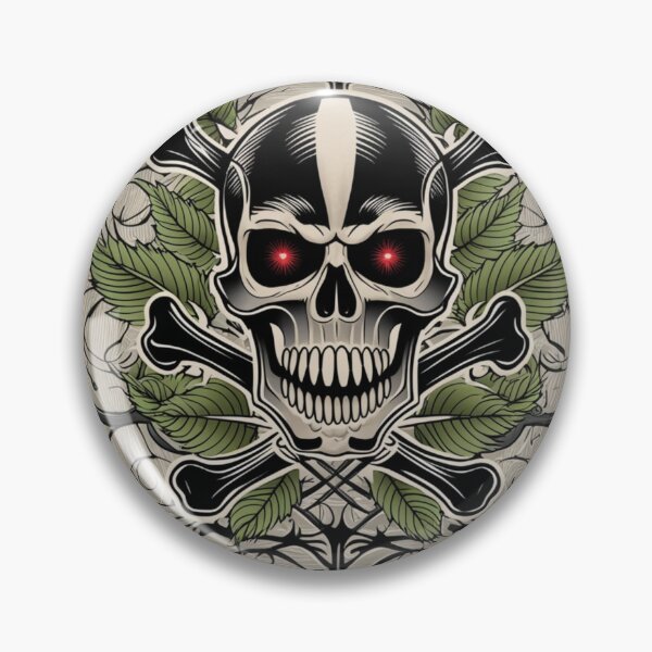 Item preview, Rock & Roll Skull & Crossbones Tattoo designed and sold by Leo digital art.