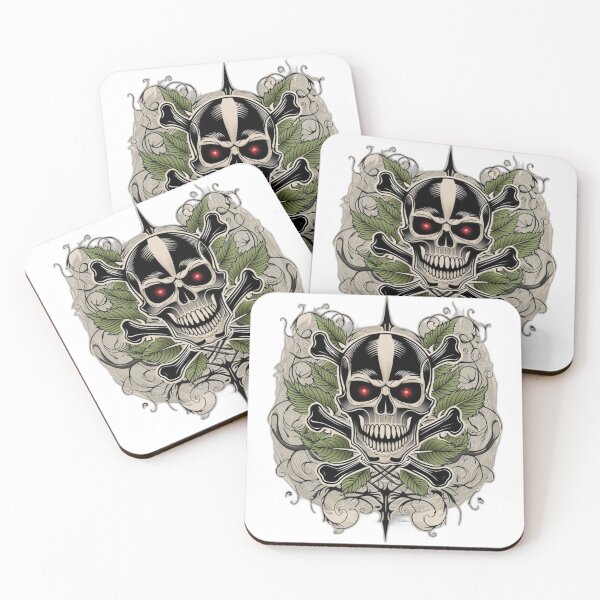 Item preview, Rock & Roll Skull & Crossbones Tattoo designed and sold by Leo digital art.