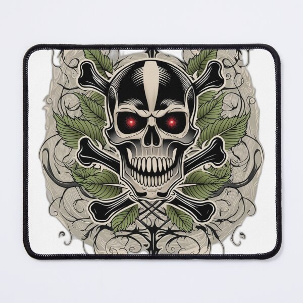 Item preview, Rock & Roll Skull & Crossbones Tattoo designed and sold by Leo digital art.