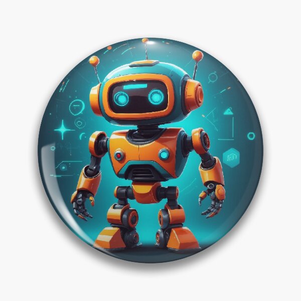 Item preview, a vibrant and friendly robot designed with a child-friendly aesthetic. designed and sold by ERA369.