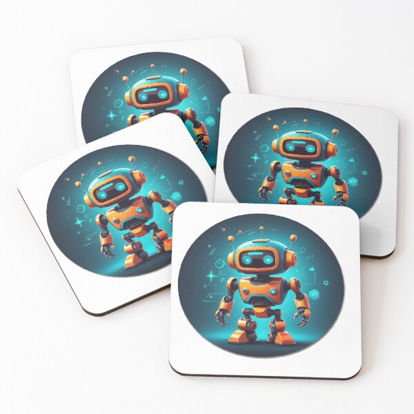 Item preview, a vibrant and friendly robot designed with a child-friendly aesthetic. designed and sold by ERA369.