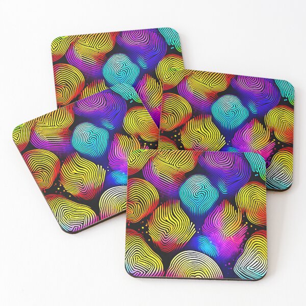 Item preview, Vibrant Fingerprint Abstract Art designed and sold by Health And Fitness Posts e-Store.