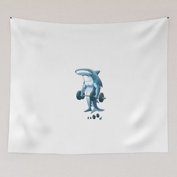 Item preview, hammerhead shark in gym designed and sold by Scouts4ever.