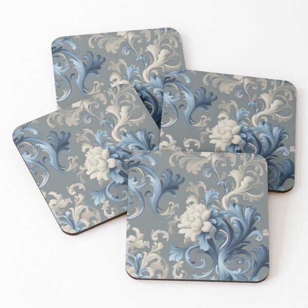 Item preview, Etheral Rococo Swirl Florals designed and sold by BirdsnStuff.
