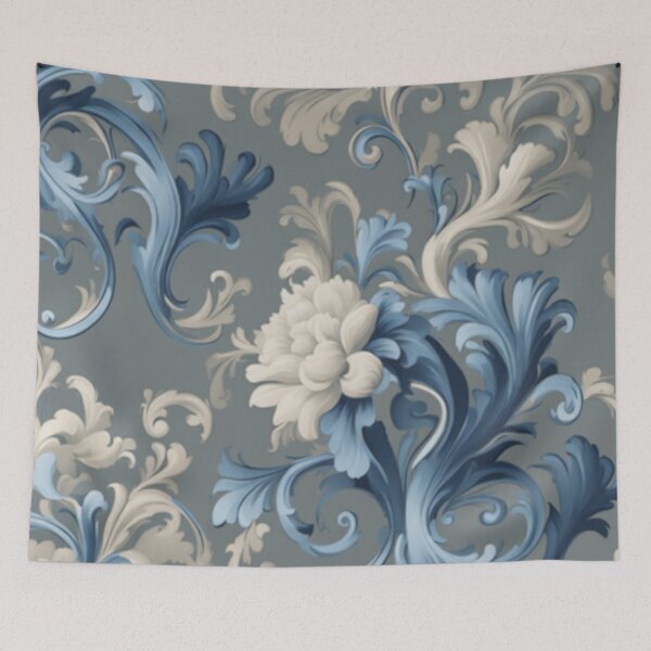 Item preview, Etheral Rococo Swirl Florals designed and sold by BirdsnStuff.