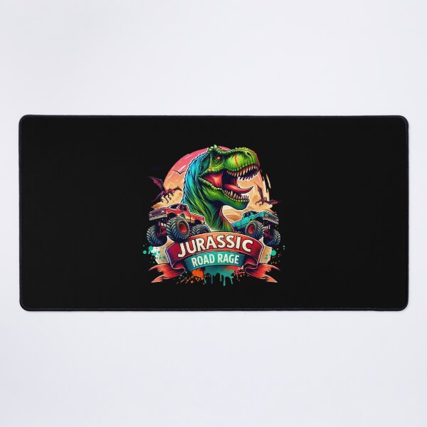 Item preview, Jursassic road rage - Dino Frenzy – T-Rex Chasing Monster Trucks Graphic for Clothing & Gear designed and sold by artedigital99.