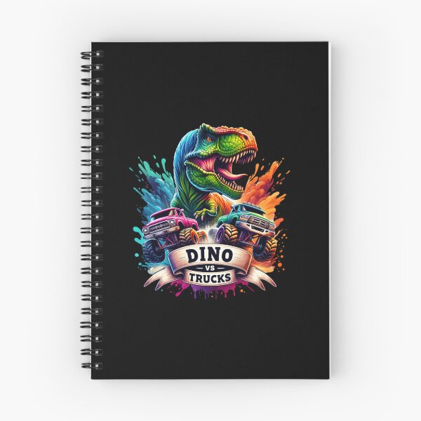 Item preview, Dino VS trucks – T-Rex Chasing Monster Trucks Design for Apparel & Accessories" designed and sold by artedigital99.