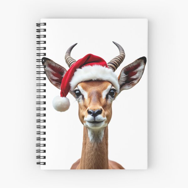 Item preview, Funny Gazelle Wearing Christmas Hat designed and sold by LazyOwlStore.