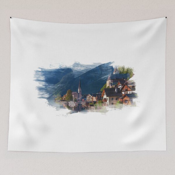 Item preview, watercolor paintings, landscape pictures Simulate a location,Vienna, Austria designed and sold by metedigiart.