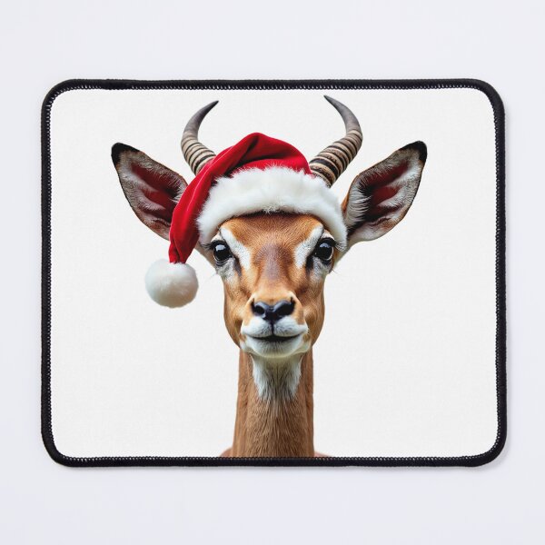 Item preview, Funny Gazelle Wearing Christmas Hat designed and sold by LazyOwlStore.
