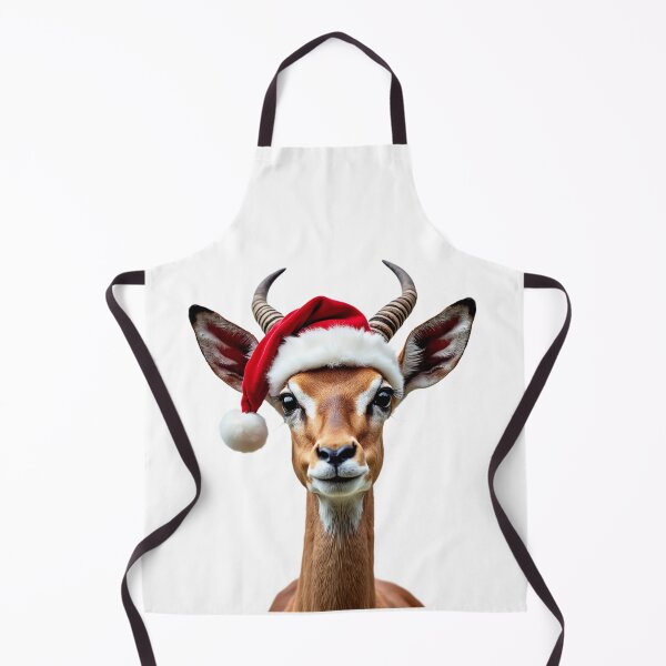Item preview, Funny Gazelle Wearing Christmas Hat designed and sold by LazyOwlStore.