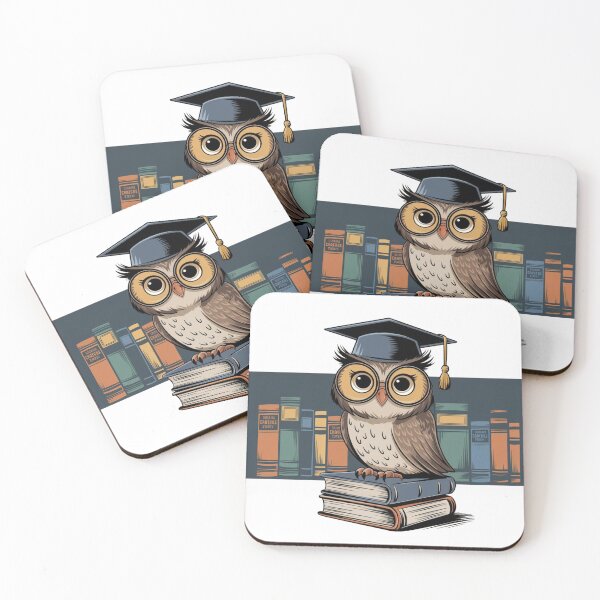 Item preview, The owl is wearing a black graduation cap with a yellow tassel, designed and sold by coolt-sherit.