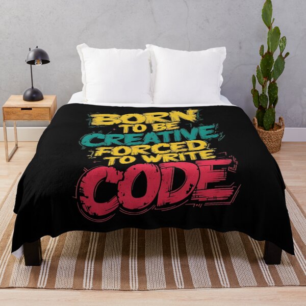 Item preview, Born to Be Creative Forced to Write Code - Funny Programmer Design designed and sold by Taans-Creation.