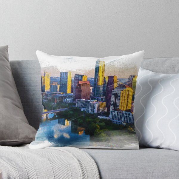 Item preview, watercolor paintings, landscape pictures Simulate a location,Austin, Texas designed and sold by metedigiart.