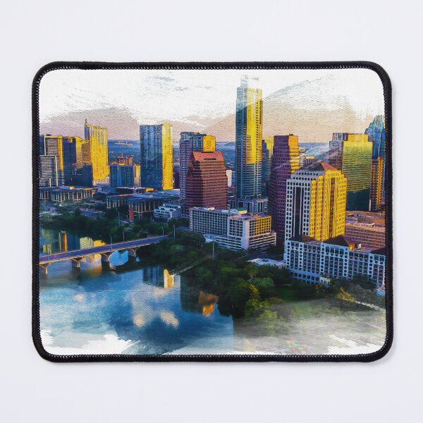 Item preview, watercolor paintings, landscape pictures Simulate a location,Austin, Texas designed and sold by metedigiart.