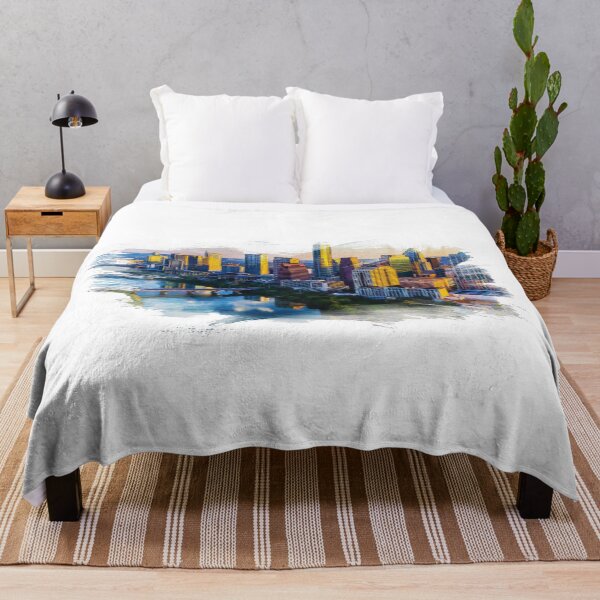 Item preview, watercolor paintings, landscape pictures Simulate a location,Austin, Texas designed and sold by metedigiart.