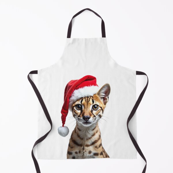 Item preview, Funny Ocelot Wearing Christmas Hat designed and sold by LazyOwlStore.