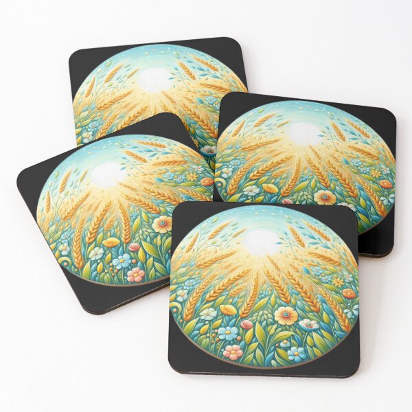 Item preview, Wheat field retro floral flowers designed and sold by Expressions-Sel.