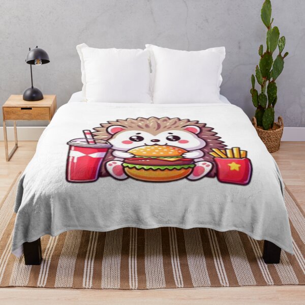 Item preview, hedgehog eating burger designed and sold by Eternalski.