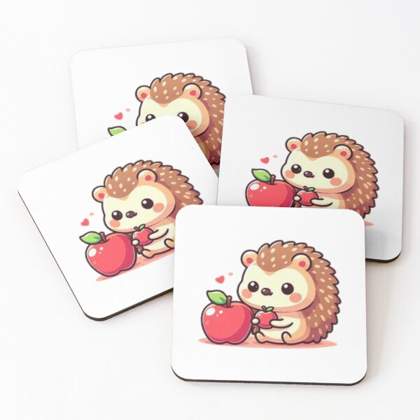 Item preview, hedgehog eating apple designed and sold by Eternalski.