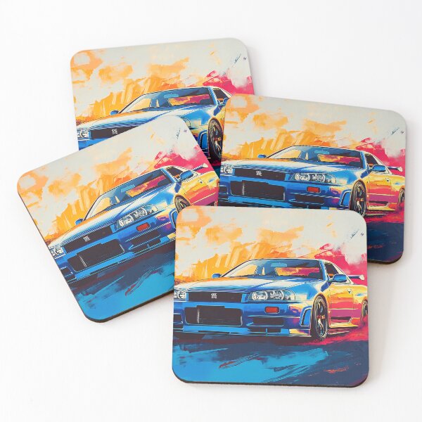 Artikelvorschau, Nissan Skyline R34 - Pop Art entworfen und verkauft von AutoPopStudio.