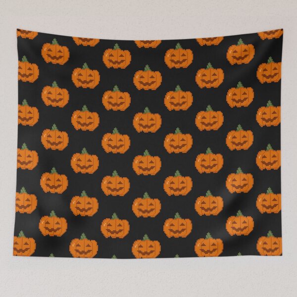 Item preview, Retro Pixel Art Halloween Pumpkin designed and sold by NFindlayArt.