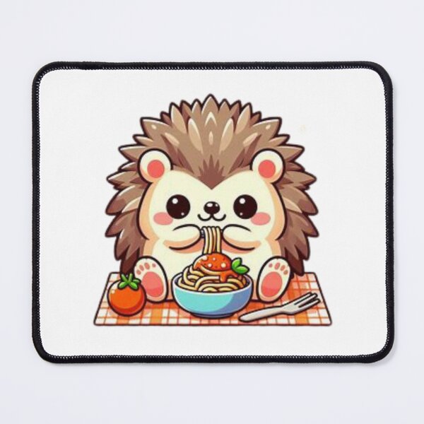 Item preview, hedgehog eating spaghetti designed and sold by Eternalski.