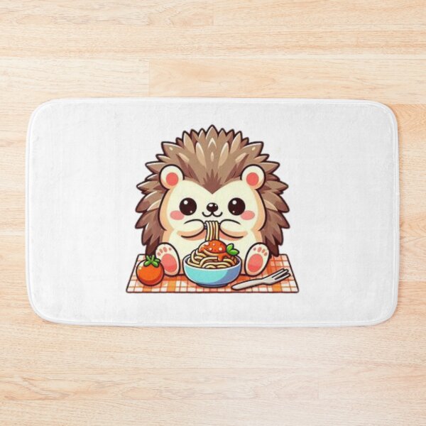 Item preview, hedgehog eating spaghetti designed and sold by Eternalski.