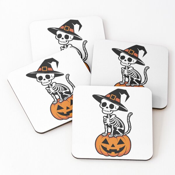 Item preview, Cat Skeleton and Pumpkin designed and sold by Angry Swan Designs.