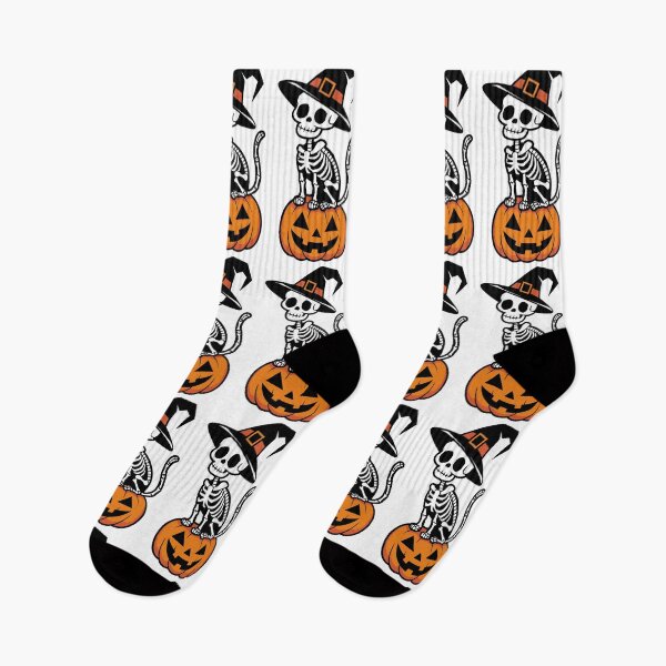 Item preview, Cat Skeleton and Pumpkin designed and sold by Angry Swan Designs.