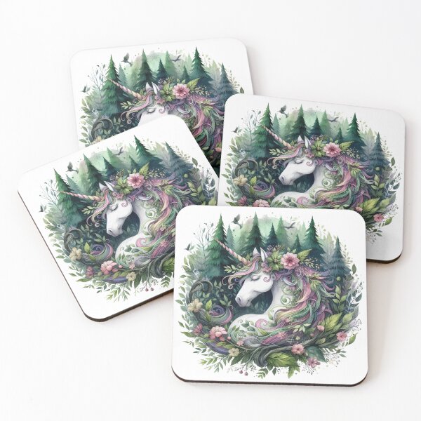 Item preview, Enchanted Forest Unicorn with Floral Mane designed and sold by BESTPAIWAN.