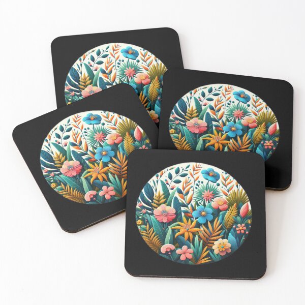 Item preview, tropical flowers retro floral flowers designed and sold by Expressions-Sel.