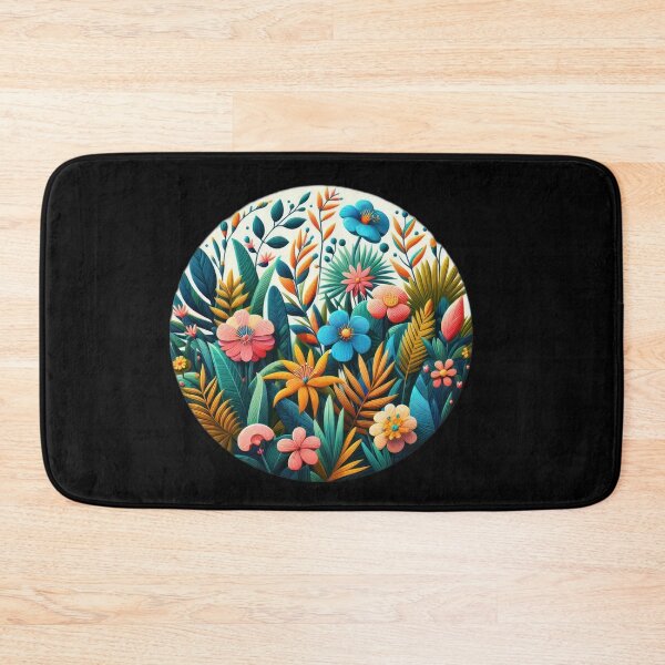 Item preview, tropical flowers retro floral flowers designed and sold by Expressions-Sel.