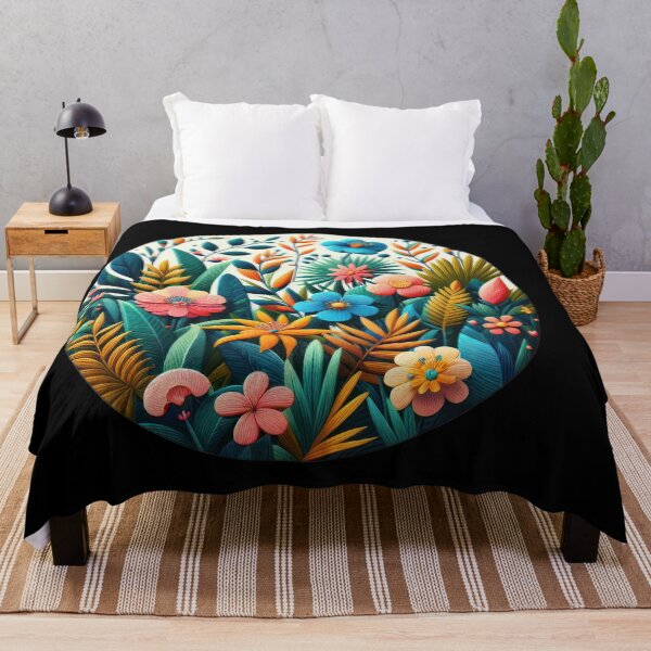 Item preview, tropical flowers retro floral flowers designed and sold by Expressions-Sel.