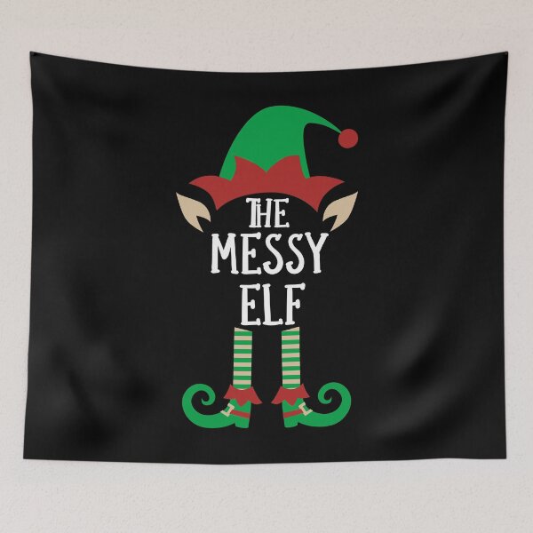 Item preview, The Messy Elf Funny Christmas Design designed and sold by PNGShop.