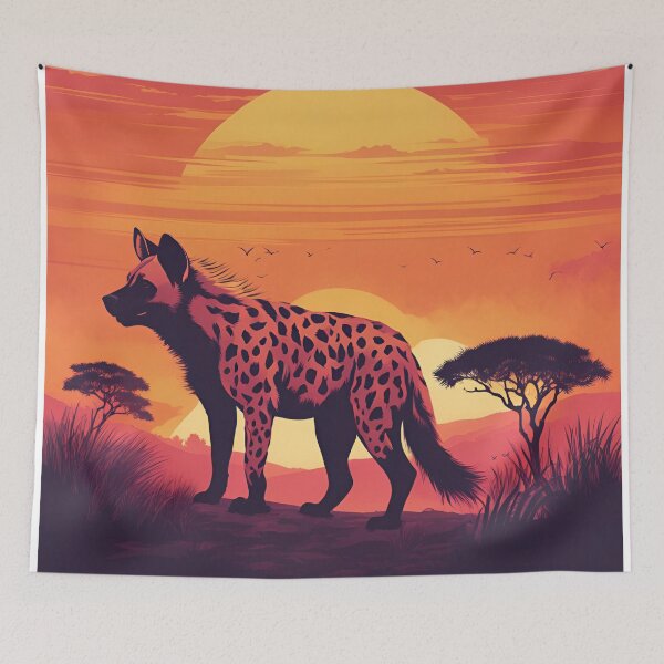 Item preview, Spotted Hyena at Sunset designed and sold by Creastore.