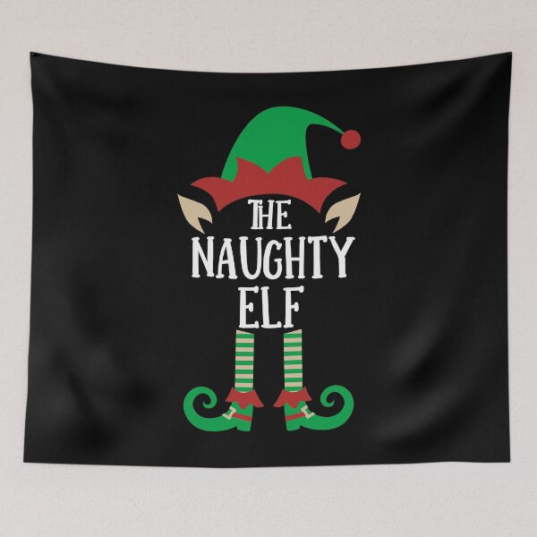 Item preview, The Naughty Elf Funny Christmas Design designed and sold by PNGShop.