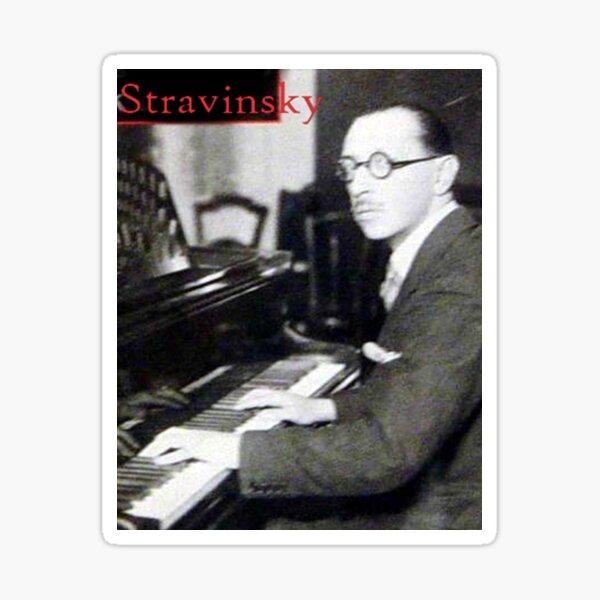 Item preview, Igor Stravinsky, Stravinsky, Composer, Avant Garde, Piano, Portrait, young, glasses designed and sold by Vintaged.