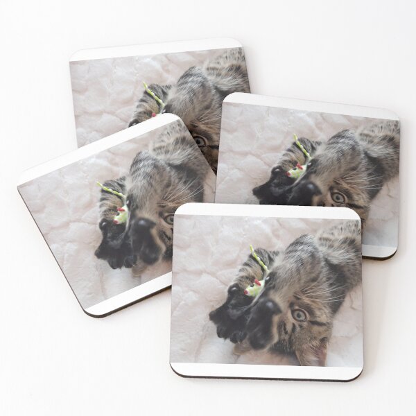 Item preview, Playful Black Paws Tabby Kitten designed and sold by WhiteSoftPetals.