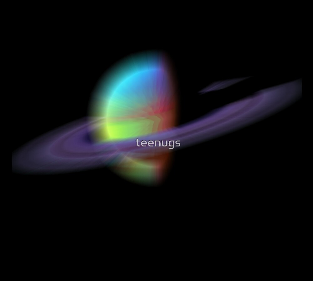 "Rings of Saturn Optical Illusion Hologram Art" by teenugs Redbubble