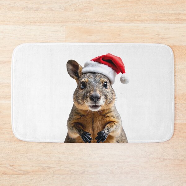 Item preview, Funny Quokka Wearing Christmas Hat designed and sold by LazyOwlStore.