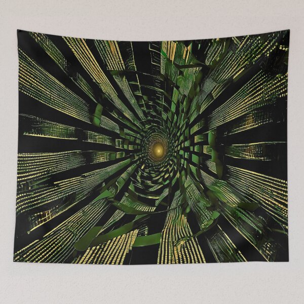 Item preview, FUTURISTIC PASSAGE IV - tunnel-like structure illuminated with vibrant light. designed and sold by Atmosferica.