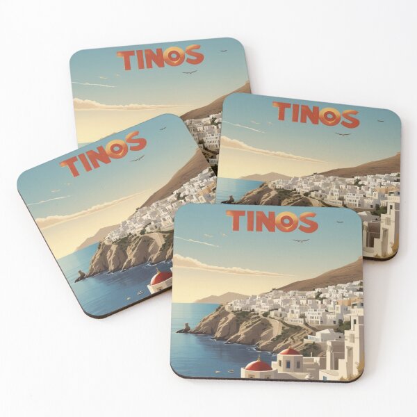 Item preview, 045 Vintage Tinos, Greece Poster Design designed and sold by Alexis Art Collection.