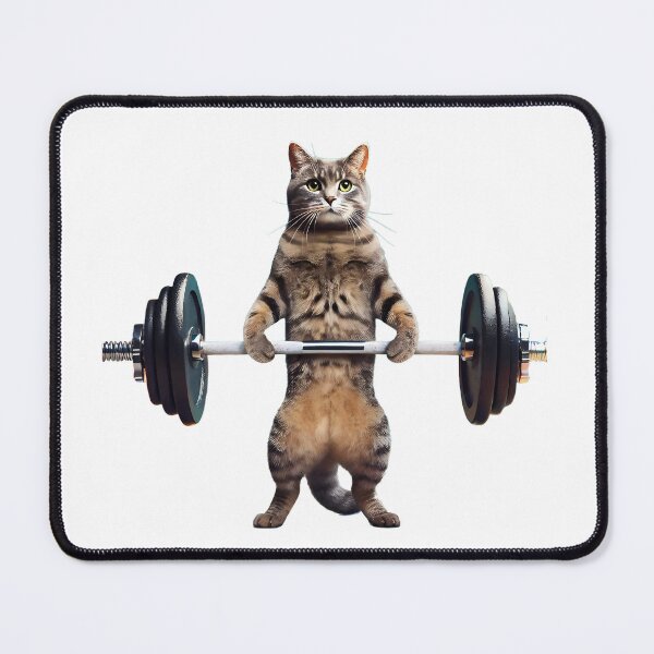 Item preview, Strong Cat Lifting Weights - Funny Gym Workout Motivational Design designed and sold by Rudycen.