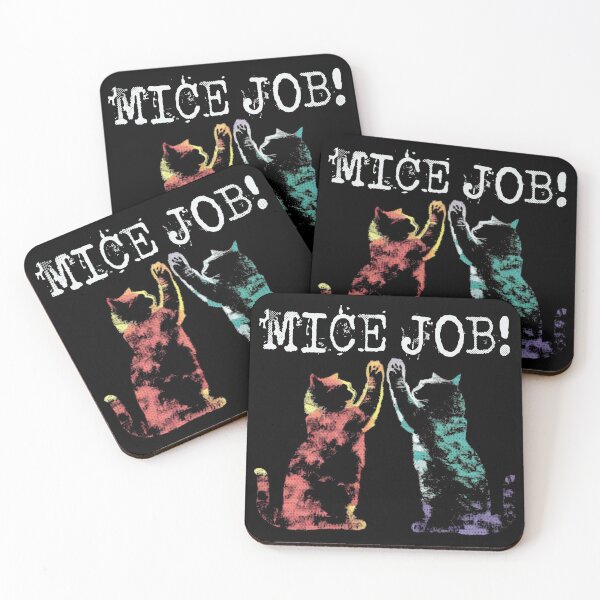 Item preview, Cats High Five Friendship Mice Job designed and sold by ghan19.