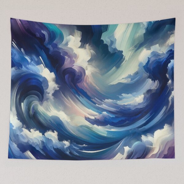 Item preview, Waves in Blues and Purples designed and sold by Trac-Fusion.