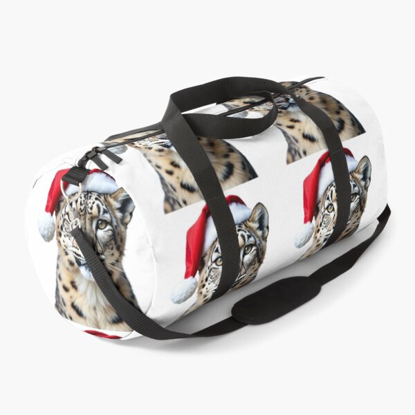 Item preview, Funny Snow Leopard Wearing Christmas Hat designed and sold by LazyOwlStore.